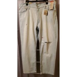 NWT Levis 541 Big & Tall Athletic Taper Distressed Mens Jeans 40X30 Light Denim